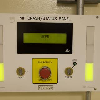 Yellow light on electronic panel