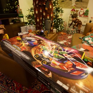 Christmas Morning: Excited Children Opening Presents