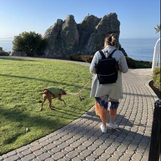 Coastal Walk with Furry Friend