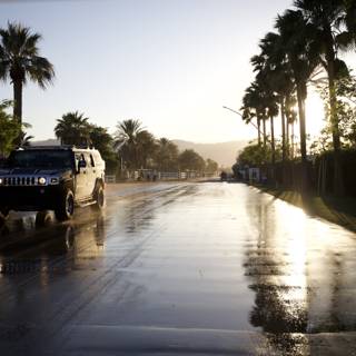 Rainy Drive in Coachella