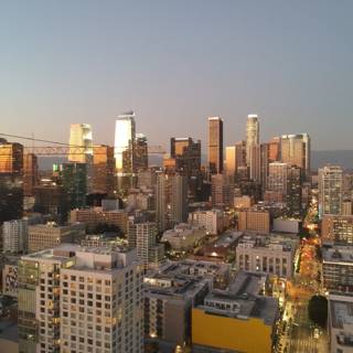 Los Angeles Skyline from High Rise Building