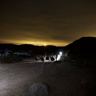 Illuminated Night Gathering in the Desert