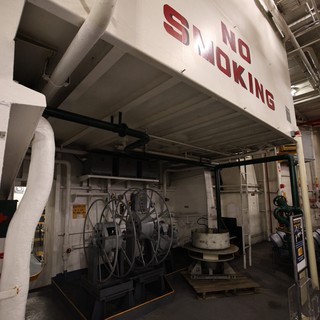 No Smoking Sign Above Ship's Machinery Room