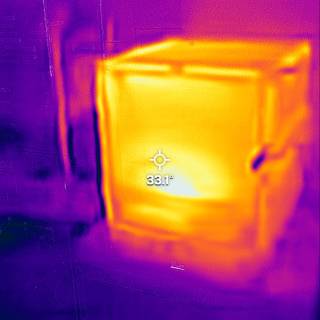Thermal Imaging of a Lighted Box