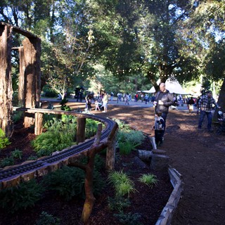 Historic railway museum or heritage park