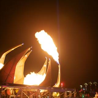 Flames Light Up the Night Sky at Coachella