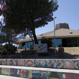 Mural of Three Flags on Skating Building
