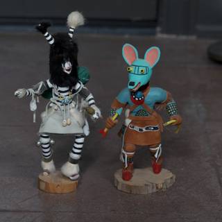 Zebra and Mouse Figurines