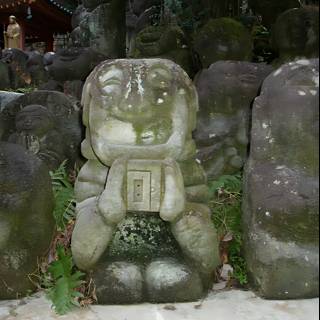 Sitting Monkey Statue at Kyoto Temple