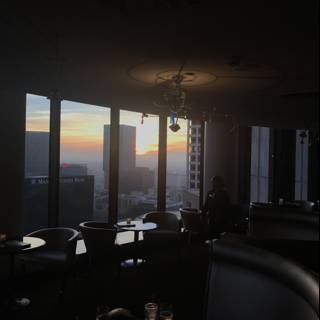 Sunset View from an LA Restaurant