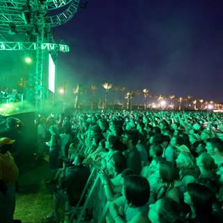 Green Lights Illuminate Energetic Crowd at Coachella