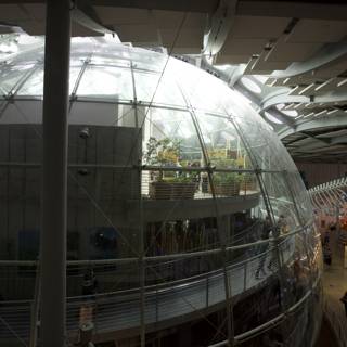 Inside the Glass Dome of Cal Science Center's Planetarium