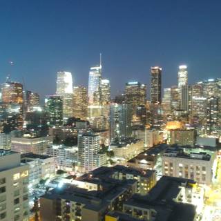 Illuminated Skyline of the Urban Metropolis