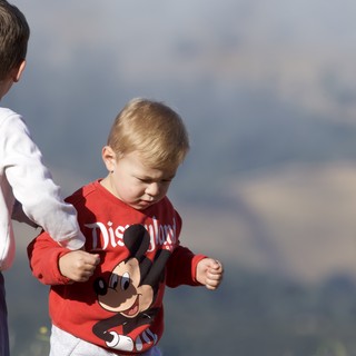 Two Young Brothers Exploring at Mount Diablo