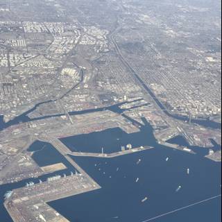Aerial View of the Bustling Port of Los Angeles