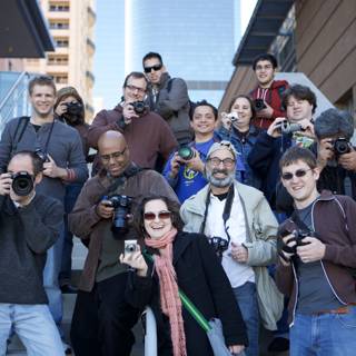 Photographers and Paparazzi at Downtown Shoot