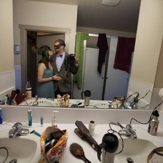Selfie Time in the Wedding Venue Bathroom