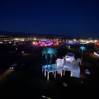 Night Sky Illuminates Coachella Festival Metropolis