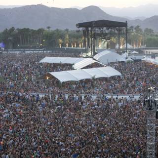 Coachella Crowd: A Sea of People Under the Desert Sky