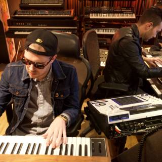 Keyboard Duet in the Studio