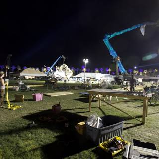 Nighttime Stage Construction