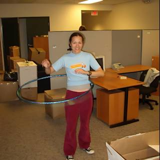 Office Fun with a Hula Hoop