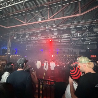 Live Electronic Music Performance at Industrial Venue