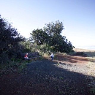Children Exploring a Hilltop Trail at Mount Diablo
