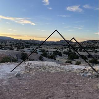 Desert Sunset Metal Sculpture
