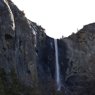 Bridalveil Fall Cascading Through Yosemite's Granite Cliffs