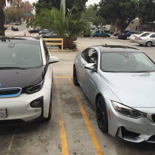 Dual BMW i3s in a Pasadena Parking Lot