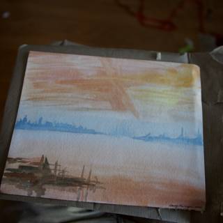 City Sunset Painting on Canvas