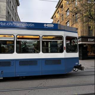 The Blue and White Cable Car of Zürich