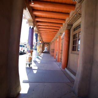 Terracotta Vigas and Columns Along Santa Fe Portal