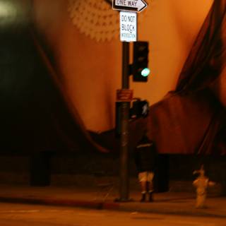 Nighttime Street Sign