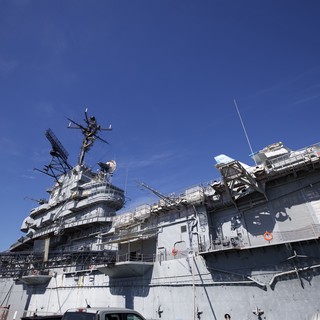 USS Hornet Aircraft Carrier Superstructure and Flight Deck