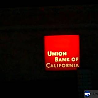 Illuminated Union Bank of California Sign