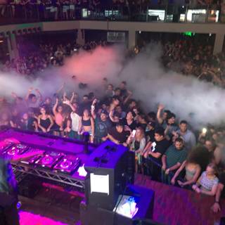Smoke-filled Concert Crowd in LA