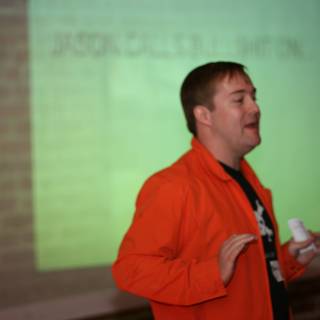 Jason Calacanis giving a lecture at Barcamp 3