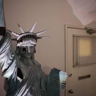 The Statue of Liberty in a Room