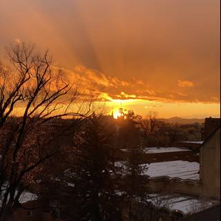 Majestic Sunset Over Snowy Santa Fe