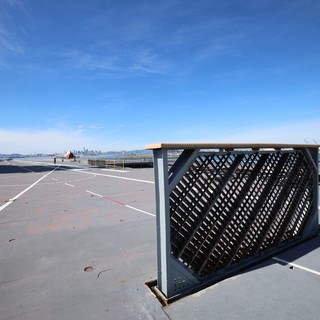 Aircraft Carrier Flight Deck with Jet Blast Deflector