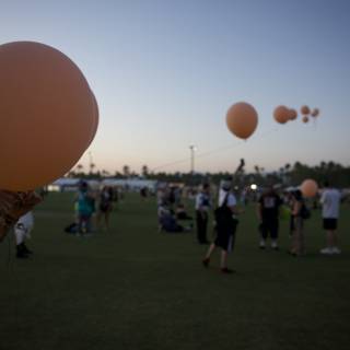 Evening Air and Orange Balloons at Coachella 2024