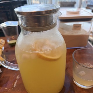 Refreshing Lemon Infused Beverage at Sunny Brunch