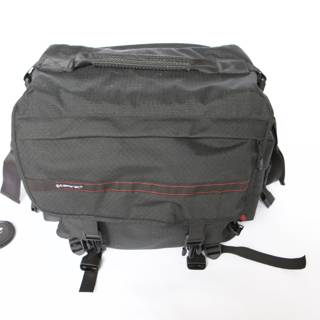 Black Backpack with Red Stripe