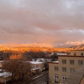 Sunset over Santa Fe's Urban Landscape