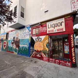 Colorful Liquor Store Building in San Francisco