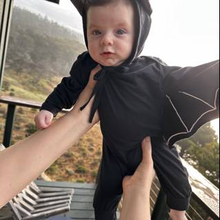Bat Baby on the Porch
