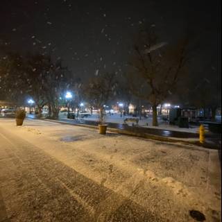 Snowy Night in Santa Fe City