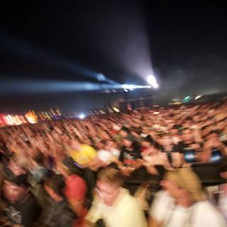 Coachella Concert Crowd at Night